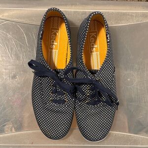 Keds Women's Dark Blue and White Dotted Sneakers